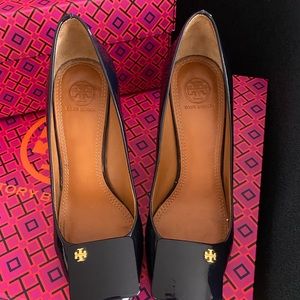 Tory Burch Navy Patent Heels